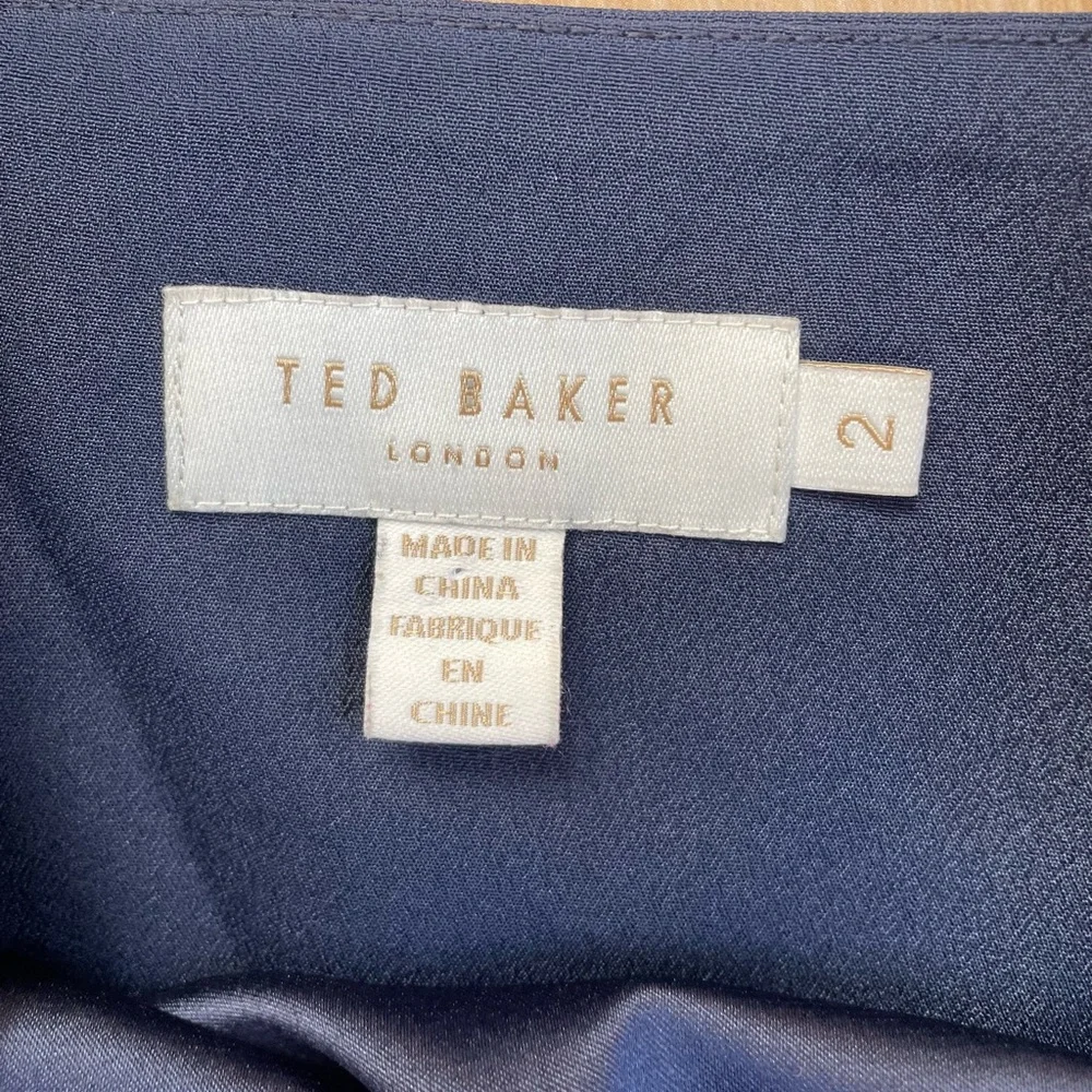 Ted Baker London Marindi Swing Dress Pure Peony Navy Blue Pink Floral size 6 - Picture 7 of 12